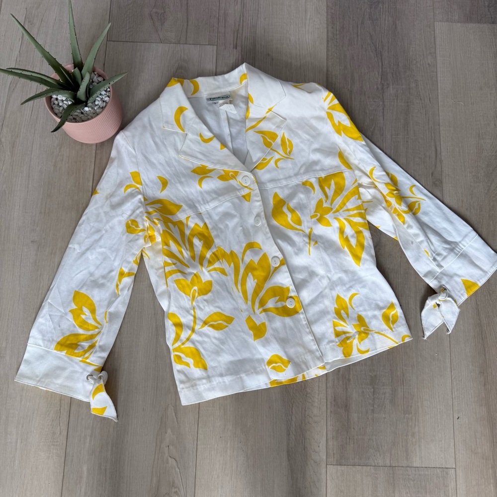 Patchington Vintage Floral Cottagecore Blazer Eng… - image 1